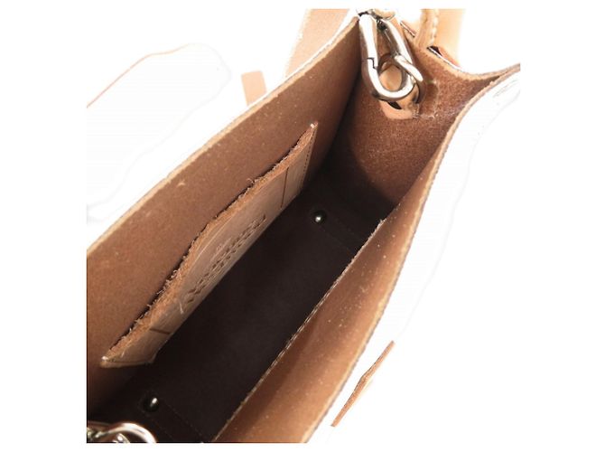 Borsa a tracolla verticale in pelle rigida 2-Way Vivienne Westwood Bianco - vista 6