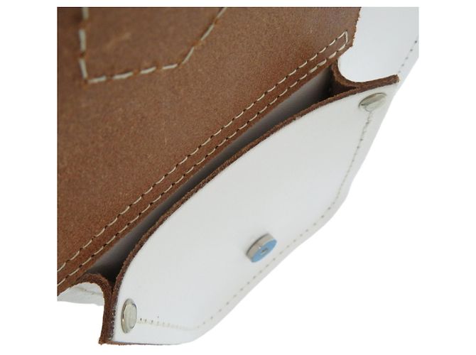 Borsa a tracolla verticale in pelle rigida 2-Way Vivienne Westwood Bianco - vista 8