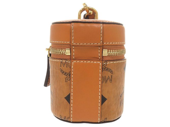 MCM Visetos Brown Mini Shoulder Bag Marrom - vista 2