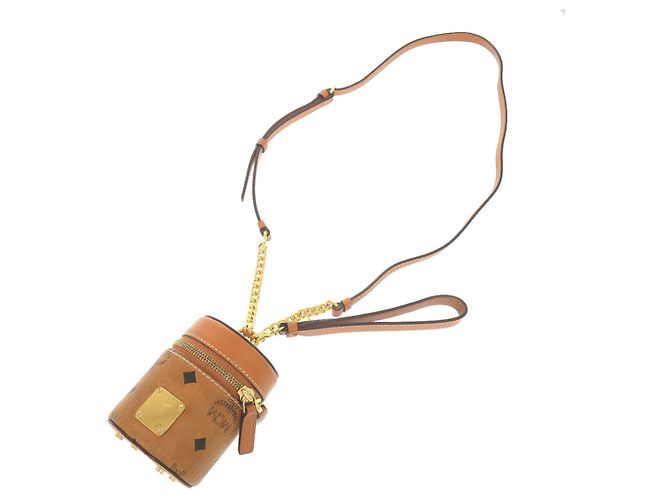 MCM Visetos Brown Mini Shoulder Bag Marrom - vista 4