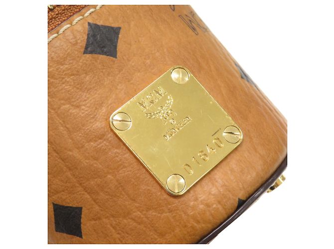 MCM Visetos Brown Mini Shoulder Bag Marrom - vista 7