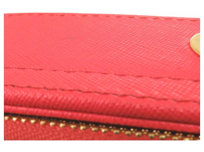 Bolso de mano de cuero rojo 2-Way MCM Logo Roja - vista 13