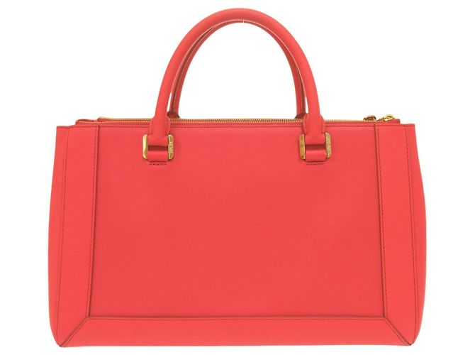 Bolso de mano de cuero rojo 2-Way MCM Logo Roja - vista 2