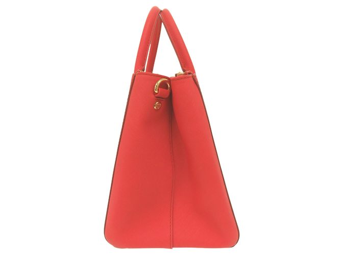 Bolso de mano de cuero rojo 2-Way MCM Logo Roja - vista 6