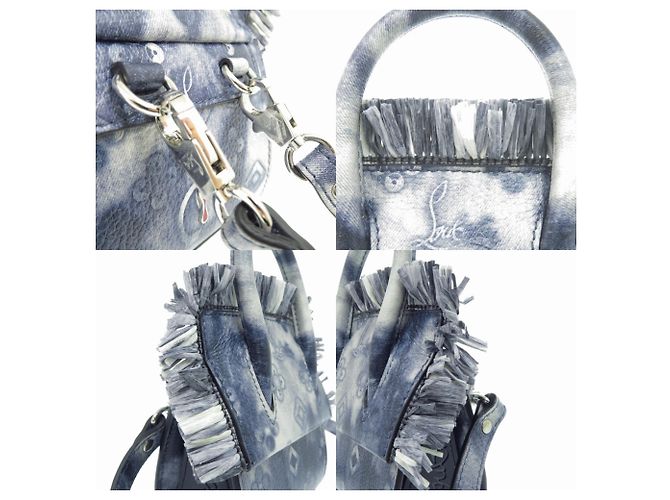 Christian Louboutin Mini Bag 2-Way Paloma Nano Leather Blu navy - vista 12