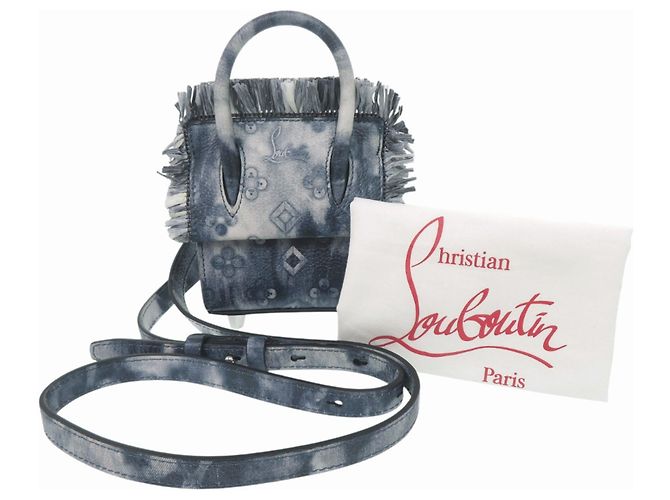 Christian Louboutin Mini Bag 2-Way Paloma Nano Leather Blu navy - vista 2