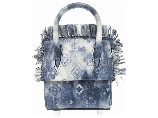 Christian Louboutin Mini Bag 2-Way Paloma Nano Leather Blu navy - vista 3