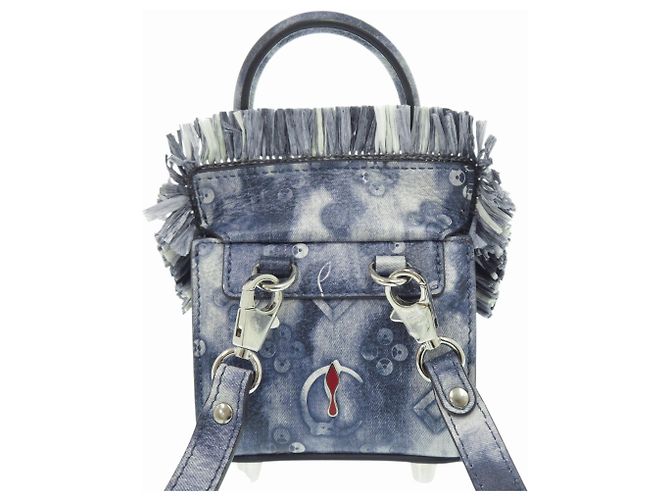 Christian Louboutin Mini Bag 2-Way Paloma Nano Leather Blu navy - vista 4