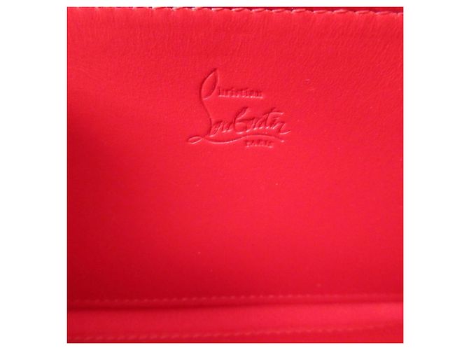 Christian Louboutin Bi-Fold Langbeutel aus schwarzem Leder - Ansicht 9