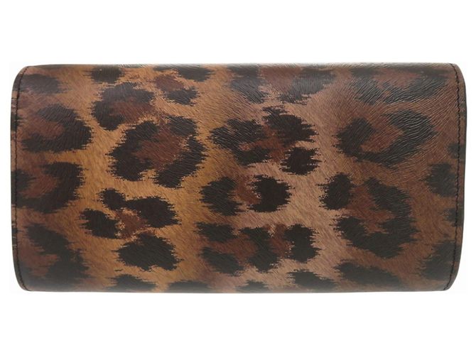 Borsa a tracolla in pelle con stampa leopardata Christian Louboutin Marrone - vista 3
