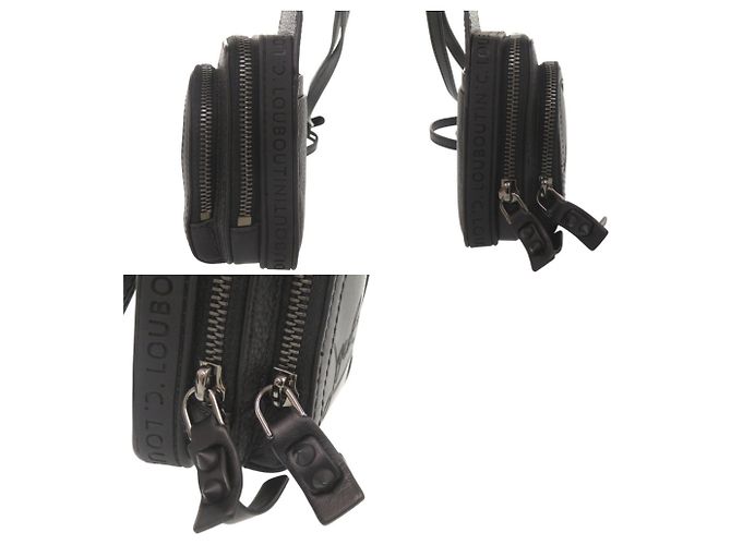 Borsa a spalla mini in pelle nera Christian Louboutin LOUBIFUNK Nero - vista 10