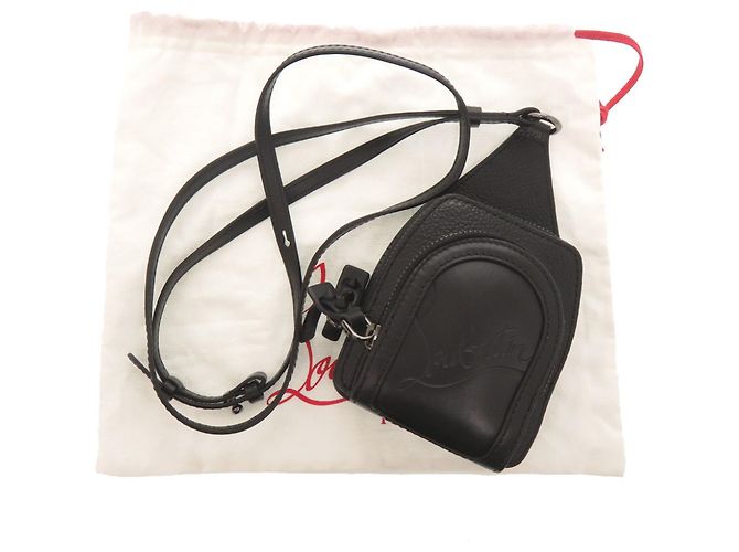 Borsa a spalla mini in pelle nera Christian Louboutin LOUBIFUNK Nero - vista 2