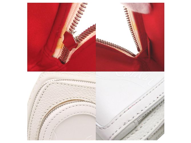 Borsa a tracolla mini in pelle Christian Louboutin LOUBIFUNK Bianco - vista 10
