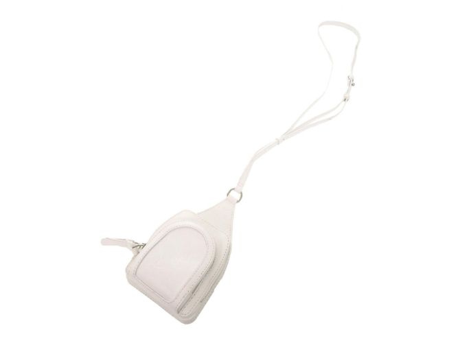 Borsa a tracolla mini in pelle Christian Louboutin LOUBIFUNK Bianco - vista 6