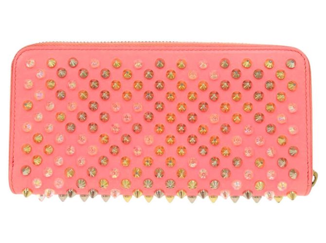Christian Louboutin Panettone Multi-Spike Stud Leder Langbörse Pink - Ansicht 2