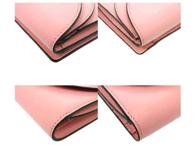 Portafoglio Mini Georgia in pelle di vitello Chloé Rosa - vista 4