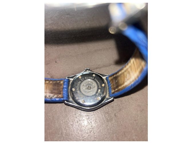 Relógio Breitling Callisto em aço inoxidável e couro azul Hardware prateado - vista 2