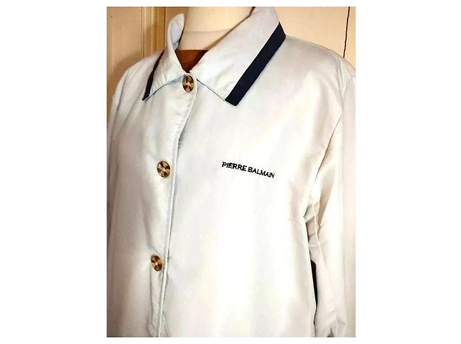 Pierre Balmain Light Trendy Couture Trenchcoat Weiß - Ansicht 2