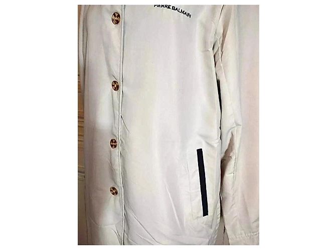 Pierre Balmain Light Trendy Couture Trenchcoat Weiß - Ansicht 9