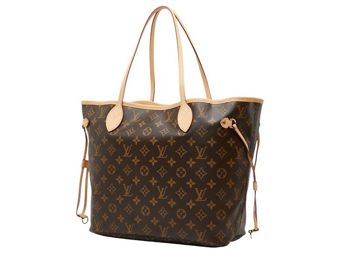 Sac Cabas Louis Vuitton Monogram Neverfull MM Marron Rose - vue 2