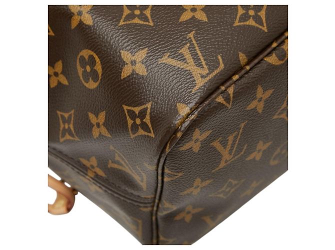 Sac Cabas Louis Vuitton Monogram Neverfull MM Marron Rose - vue 5