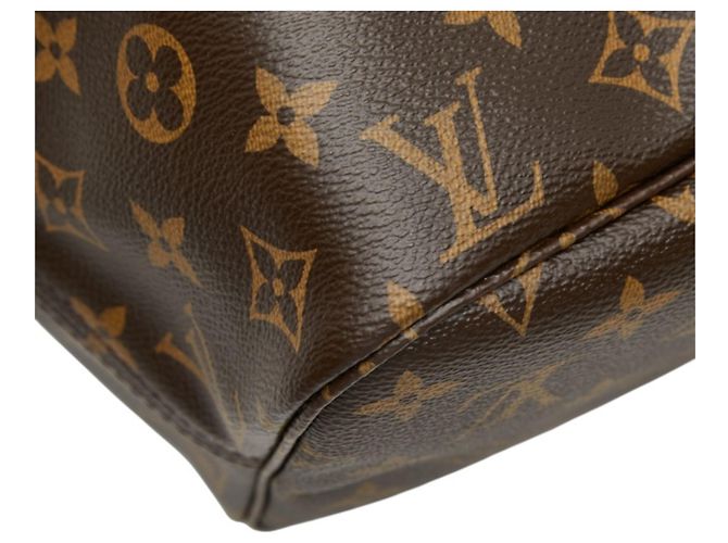 Sac Cabas Louis Vuitton Monogram Neverfull MM Marron Rose - vue 7
