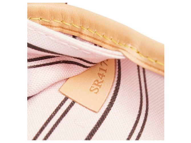 Sac Cabas Louis Vuitton Monogram Neverfull MM Marron Rose - vue 9