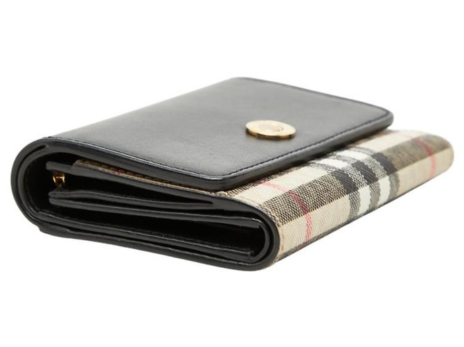 Cartera Tri-fold Burberry Nova Check Negro Beige - vista 5