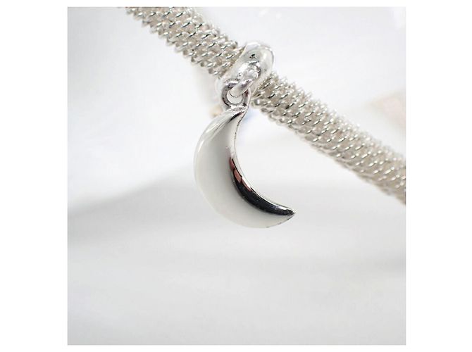 Autre Marque Tiffany & Co. Bracelete meia lua em malha 925 com pingente de lua - vista 3
