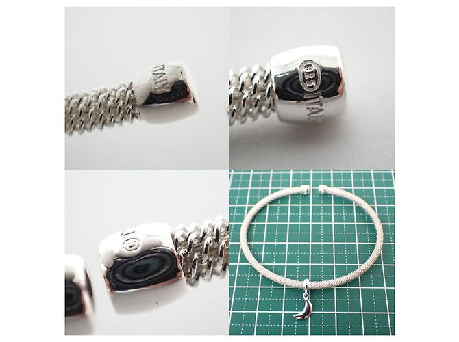 Autre Marque Tiffany & Co. Bracelete meia lua em malha 925 com pingente de lua - vista 9