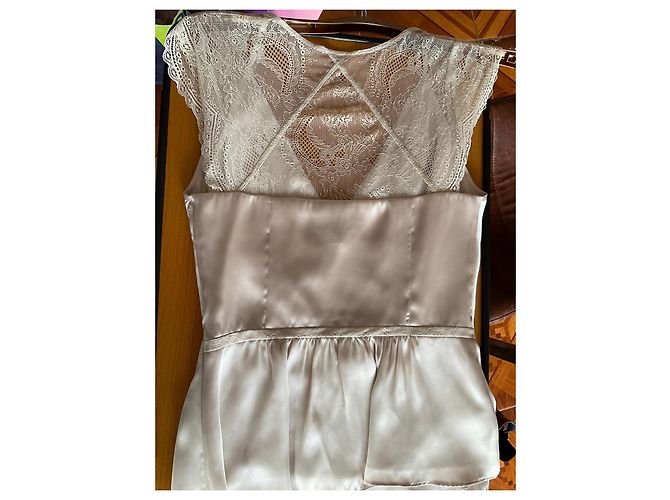 Coast Beige Peplum-Top V-Ausschnitt Spitze - Ansicht 2