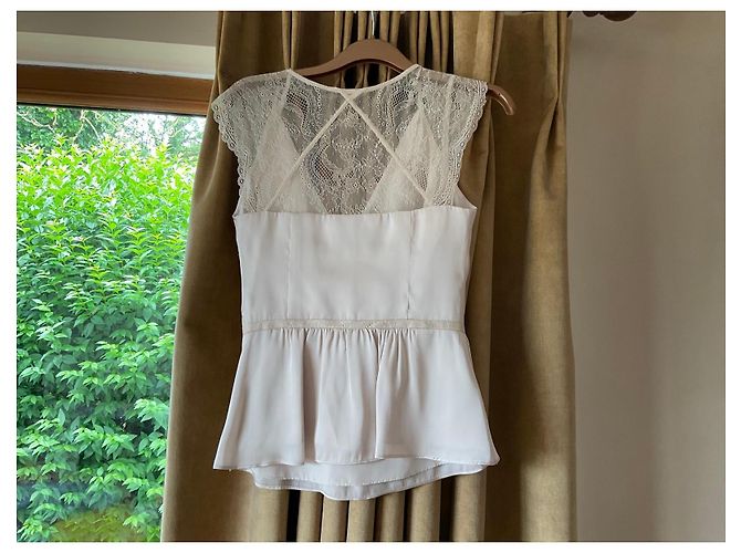 Coast Beige Peplum-Top V-Ausschnitt Spitze - Ansicht 5