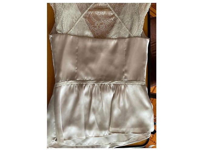 Coast Beige Peplum-Top V-Ausschnitt Spitze - Ansicht 6