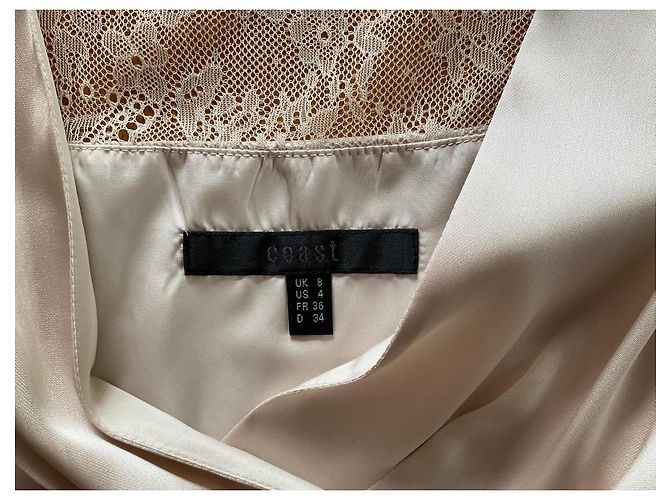 Coast Beige Peplum-Top V-Ausschnitt Spitze - Ansicht 7