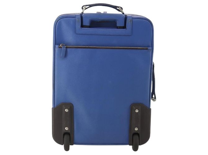 Borsa da viaggio Prada Nylon Mini Blu - vista 2