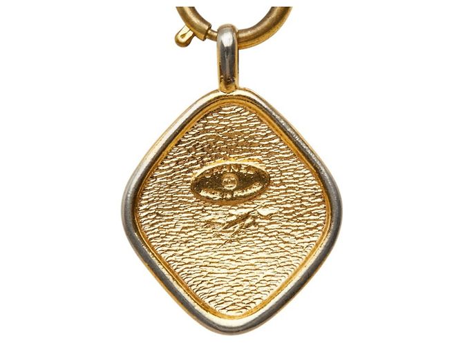 Colar com Pendente de Corrente Chanel Cambon Dourado - vista 3