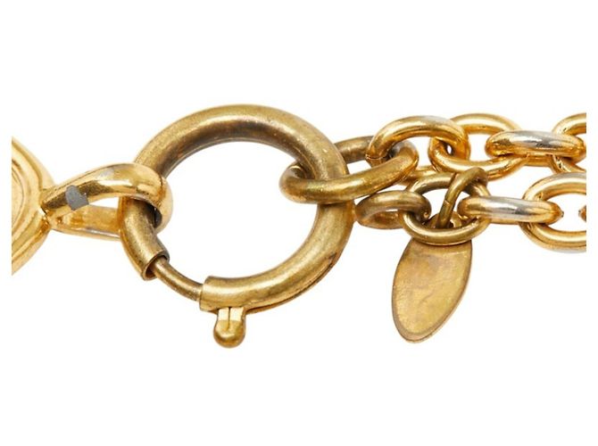 Colar com Pendente de Corrente Chanel Cambon Dourado - vista 4