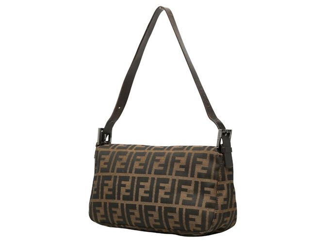 Borsa a tracolla Fendi Zucca Mamma Baguette Marrone - vista 2