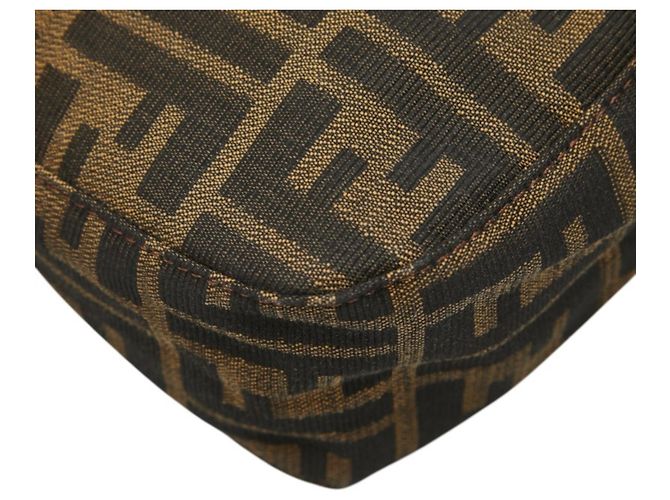 Borsa a tracolla Fendi Zucca Mamma Baguette Marrone - vista 5