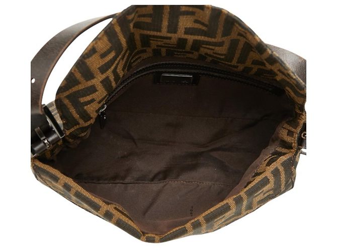 Borsa a tracolla Fendi Zucca Mamma Baguette Marrone - vista 8