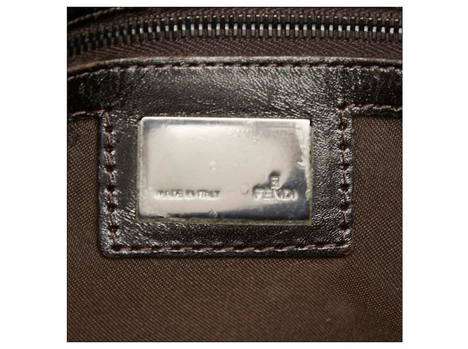 Borsa a tracolla Fendi Zucca Mamma Baguette Marrone - vista 9