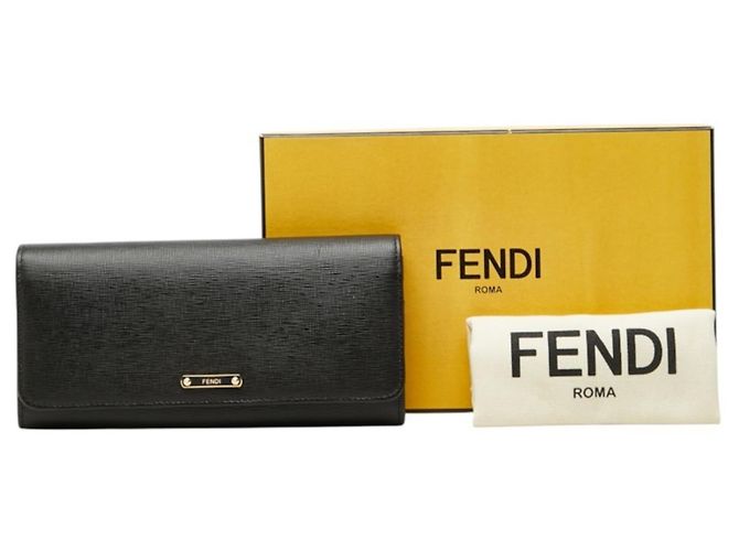 Fendi Black Leather Long Wallet - view 10