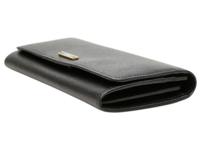 Fendi Black Leather Long Wallet - view 4