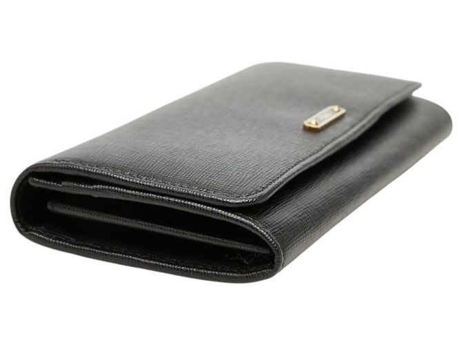 Fendi Black Leather Long Wallet - view 5
