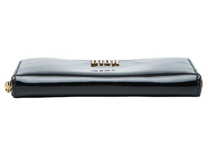 Cartera larga Christian Dior de esmalte negro - vista 3