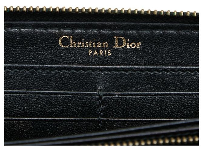 Cartera larga Christian Dior de esmalte negro - vista 7