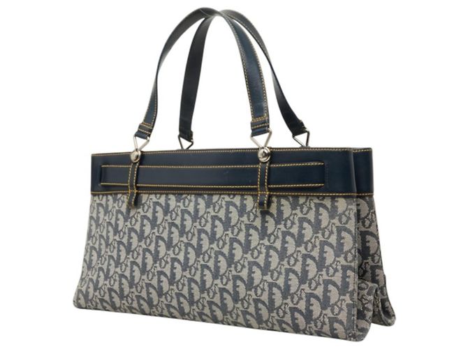 Borsa Christian Dior Dior Oblique Trotter in Navy Blu navy - vista 2