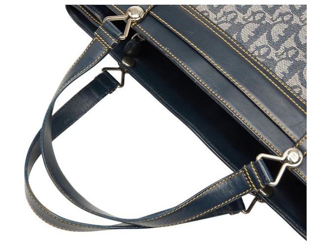 Borsa Christian Dior Dior Oblique Trotter in Navy Blu navy - vista 8