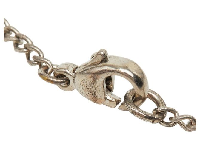 Collana a catena Chanel Coco Mark Punching Argento - vista 4