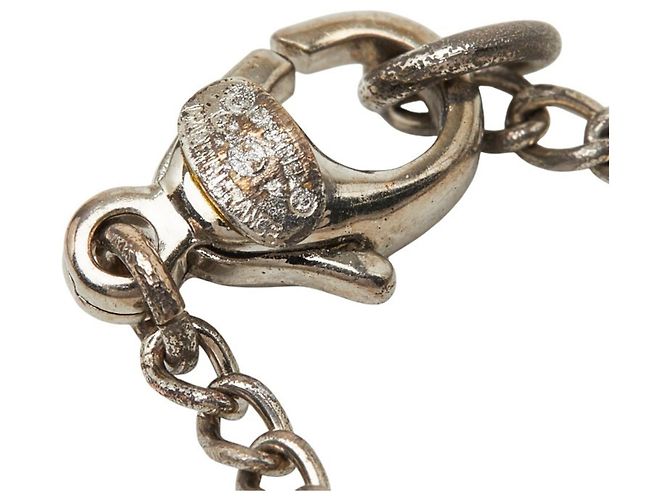Collana a catena Chanel Coco Mark Punching Argento - vista 5